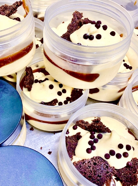 POT vanille + framboos sorbet